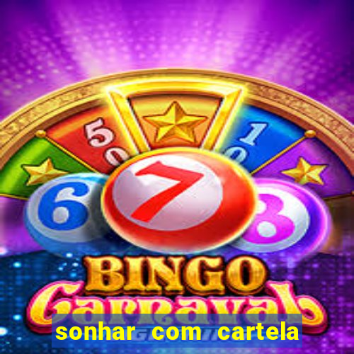 sonhar com cartela de bingo